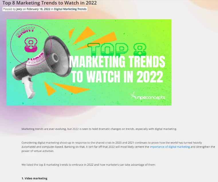 Long Form Articles content marketing