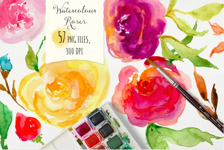 Watercolor Roses