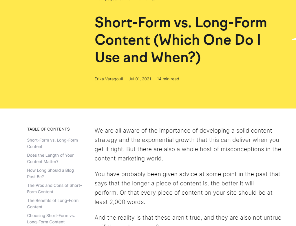 Long-form Content